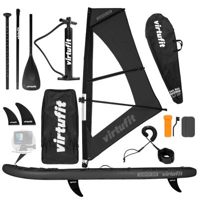 8. VIRTUFIT SUP SURFER 305 BOARD MIT SEGEL UND ZUBEHÖR SCHWARZ