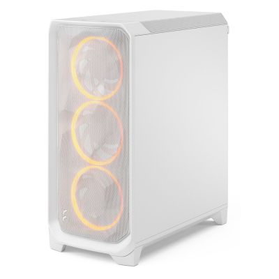 4. Fractal Meshify 3 White RGB TG Midi Tower Gaming-Gehäuse