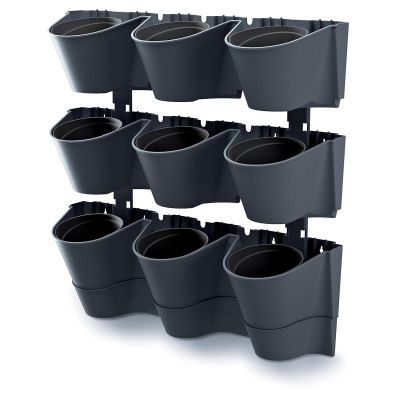 16. Vertikales Gartenblumenbeet, hängend, Anthrazit