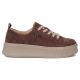 2. Braune Damen-Sneaker aus Leder mit Plateausohle, Modell Filippo DP7982