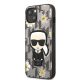 2. Karl Lagerfeld Flower Ikonik Karl Hülle für iPhone 13 mini – Grau
