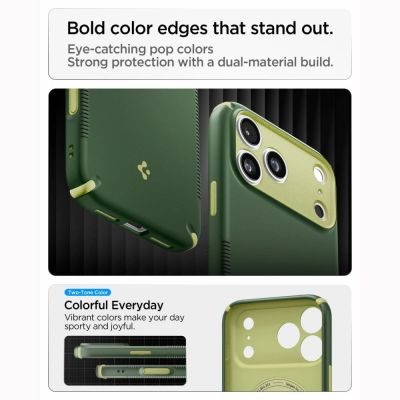 8. Spigen Nano Pop MagSafe Hülle für iPhone 18 Pro / 17 Pro – Grün