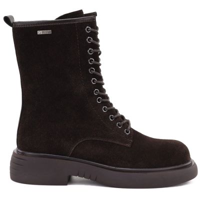 6. Damen-Ankle-Boots aus Leder, Wildleder, Schokoladenbraun, Big Star UU274612