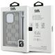 7. Karl Lagerfeld IML Mono KL Pattern & Cord Hülle für iPhone 15 Pro – Schwarz