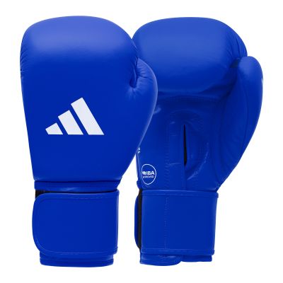 IBA-zugelassene blaue Adidas-Turnier-Boxhandschuhe
