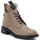 Damen-Lederstiefeletten mit Absatz in Beige Vinceza 133145
