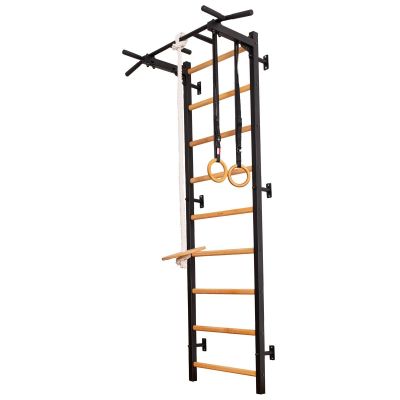 23. Turnwand aus Holz und Metall mit Metallstange und Zubehör für Kinderbank K 721B A076