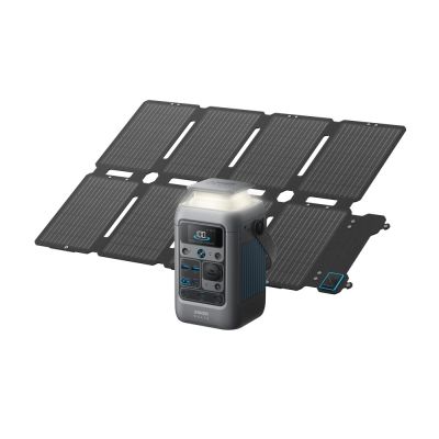 2. Anker Solix C300X DC 288Wh 300W Tragbares Powerstation-Set + PS60 60W Solarpanel