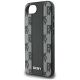 6. DKNY Leder Kariertes Monomuster MagSafe iPhone 16e Hülle - Schwarz