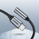 8. Ugreen Kopfhöreradapter mit 3,5 mm Miniklinke auf USB Typ C 10 cm grau (30632)