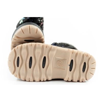 9. Lee Cooper Winterstiefel Kinder isolierte Schneestiefel für Mädchen Schwarz