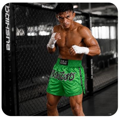 3. Herren-Thai-Shorts PASTEL GREEN V2 COMBATWEAR | DBX Bushido
