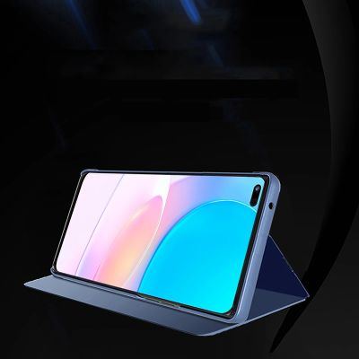 3. Clear View Case Hülle für Huawei Nova 8i Hülle mit Klappe schwarz