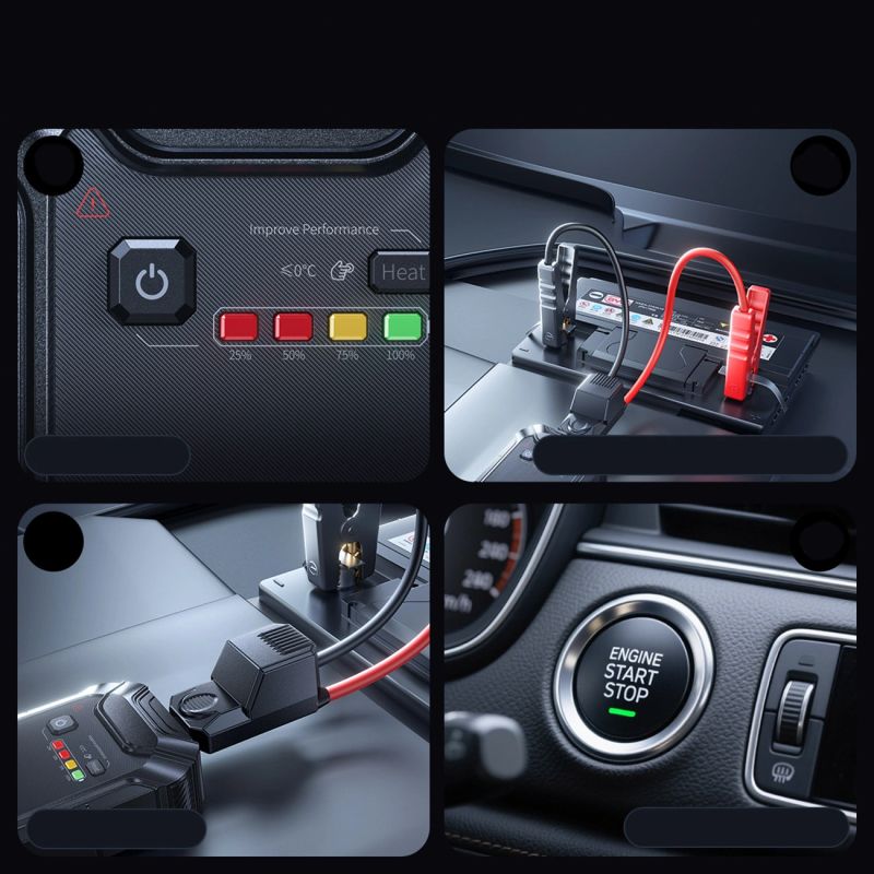 8. Starthilfegerät Baseus PrimeTrip VJ1 12000mAh - schwarz