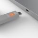 4. Lindy 40428 Port Blocker USB Typ-C Port Sperrschlüssel Grau, Orange 4 Stück.