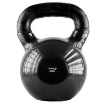 Schwarze, vinylbeschichtete Kettlebell aus Gusseisen HMS KNV20 