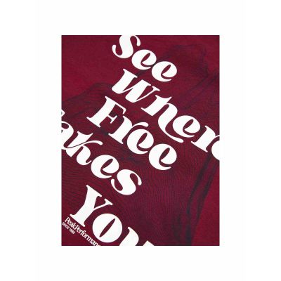4. PEAK PERFORMANCE W Grafik-T-Shirt Burgunderrot