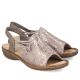 3. Bequeme Damen-Sandalen zum Hineinschlüpfen in Beige Rieker 608D1-60