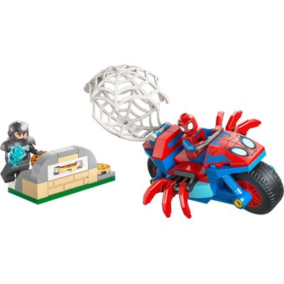 3. LEGO Marvel Spiderman 11206 Spidey auf einem Motorrad gegen Rhino