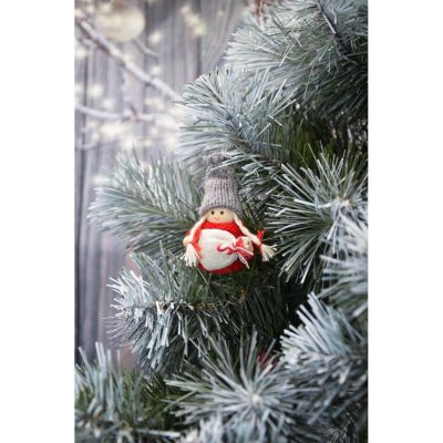 6. Dekorative Puppe mit Tasche, rotes Mädchen, 7,5 cm