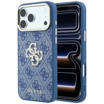 Guess 4G & Big Strass Logo Hülle für iPhone 18 Pro Max / 17 Pro Max - Blau