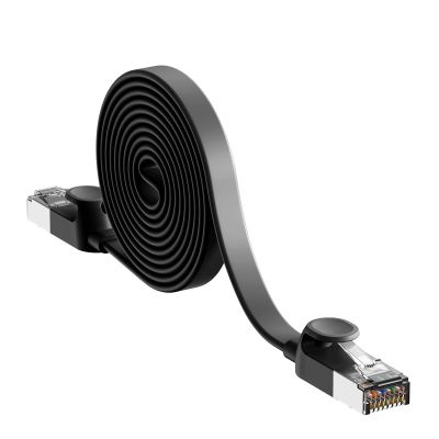 4. Baseus High Speed ​​flaches Ethernet CAT6 RJ45 Netzwerkkabel 1 m – schwarz