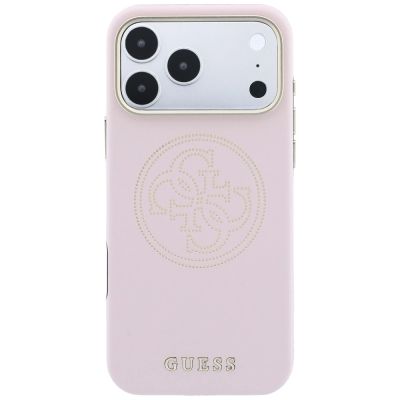 3. Guess Perforierte 4G Gold Logo Magsafe Hülle für iPhone 17 Pro Max / 18 Pro Max - Pink