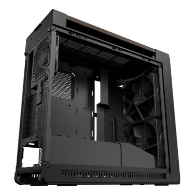 38. ASUS ProArt PA602 Wood Edition Modern Black – Midi-Tower mit Metallfront, Schwarz, Holz