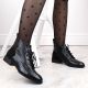 4. Filippo W PAW478A schwarze Lacklederstiefeletten mit isolierter Krokodilledersohle