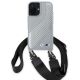 2. BMW M Edition Carbon Stripe & Strap Hülle für iPhone 16 – Grau