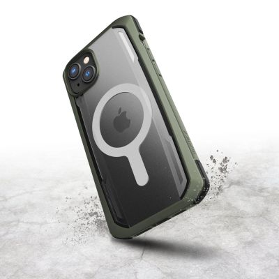 5. Raptic X-Doria Secure Case iPhone 14 mit gepanzerter MagSafe-Hülle grün