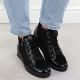 7. Rieker Remonte R0773-05 Schwarze Leder-Keilstiefeletten