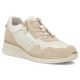 Damen-Sneaker aus Leder mit luftiger Keilsohle, beige, Filippo DP7605