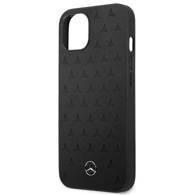 6. Mercedes Lederhülle mit Sternenmuster für iPhone 13 mini – Schwarz
