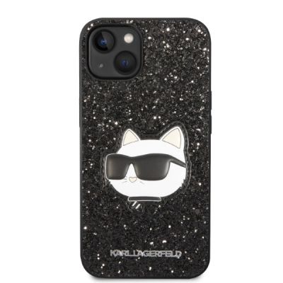 3. Karl Lagerfeld KLHCP14MG2CPK iPhone 14 Plus 6,7" schwarz/schwarzes Hardcase Glitter Choupette Patch