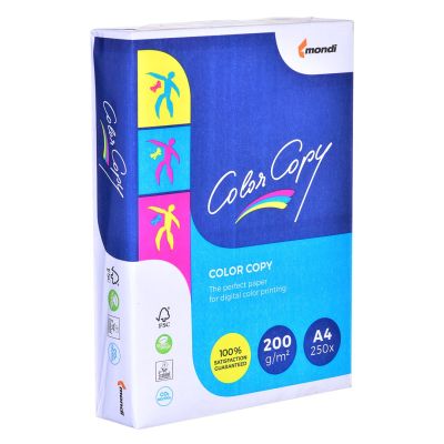 Mondi Color Copy 8687A20 Kopierpapier (A4; 200 g/m²; 250 Blatt; weißes Papier; satiniert)