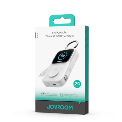 7. Joyroom JR-W19 5W Tragbares kabelloses Ladegerät für Uhren, Weiß
