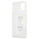 7. Karl Lagerfeld Glitter Karl's & Choupette Head Case für iPhone 13 mini - Silber