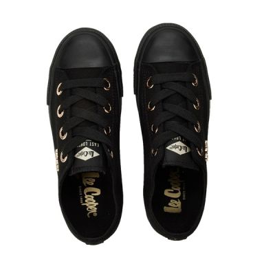 5. Lee Cooper Damen-Sportschuhe, stylische Sneaker aus Stoff, schwarz