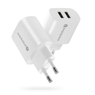7. EVERACTIVE 2xUSB 2,4A WEISSES LADEGERÄT SC-220
