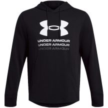Herren-Sweatshirt Under Armour UA Rival Terry Graphic Hoodie schwarz 1386047 001