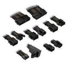Kolink Core Pro Geflochtenes Kabelverlängerungsset 12V-2x6 Typ 2 - Tiefschwarz/Gunmetal-Grau