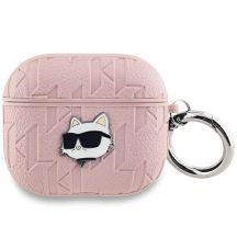 Karl Lagerfeld Monogram Choupette Head Case für AirPods 3 – Rosa