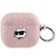 Karl Lagerfeld Monogram Choupette Head Case für AirPods 3 – Rosa
