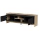 3. PORTO 2D TV-Schrank 150x38x50 Eiche/Schwarz