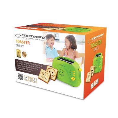 4. Esperanza SMILEY EKT003 Toaster (750W; grün)