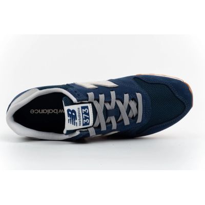 7. Herren-Sportschuhe New Balance 373, marineblaue Sneaker aus Leder