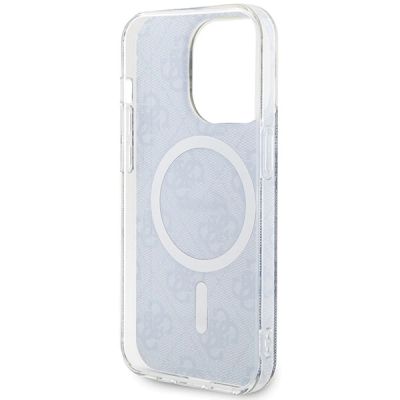 7. Guess IML 4G MagSafe Hülle für iPhone 15 Pro Max – blau