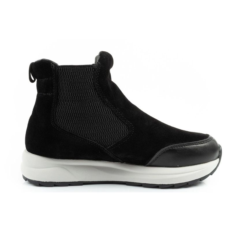 4. Scholl Beverly Bootie Damen Lederstiefeletten Schwarz