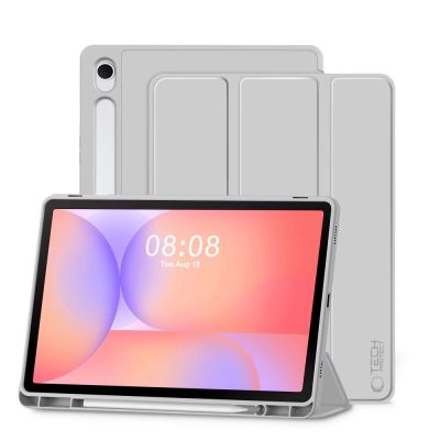 Tech-Protect SmartCase Stifthülle für Samsung Galaxy Tab S9 11.0 / S9 FE / S10 FE / S10 Lite 10.9 X710 / X716B / X510 / X516B / X520 / X526 / X400 / X406B – Grau